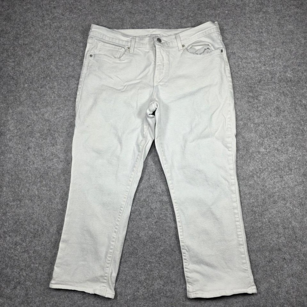 Levi's Jeans Women 31 White Straight Leg Mid‎ Rise 17860-0021 Stretch White Wash